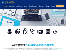 Tablet Screenshot of coastalcareeracademy.com